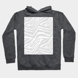 ZEBRA GRAY AND WHITE ANIMAL PRINT Hoodie